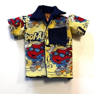 Mini Shirt – Fits Ken & Other Small Figures – Kool-Aid Theme with Navy Blue